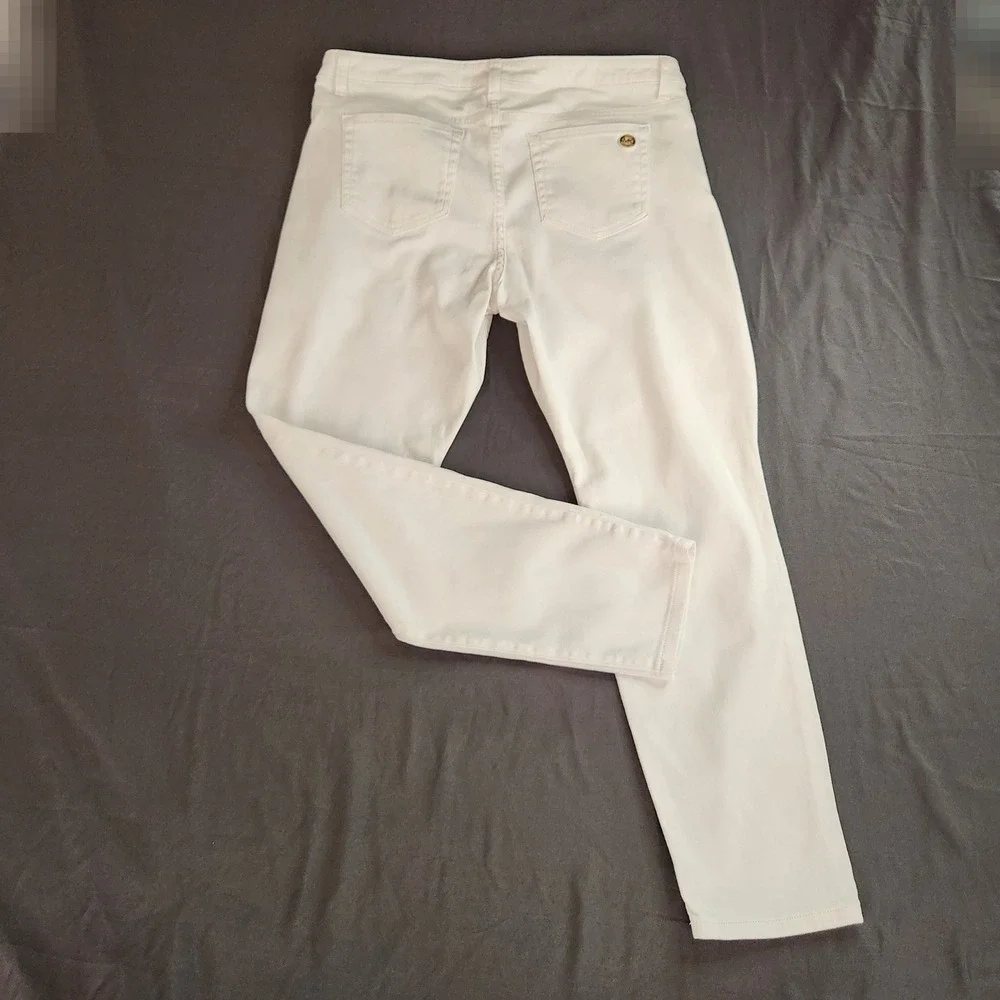 New‎ Michael Kors White Denim Jeans Pants Izzy Skinny Size 14